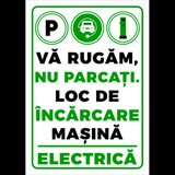 Indicator va rugam nu parcati loc de incarcare masina electrica